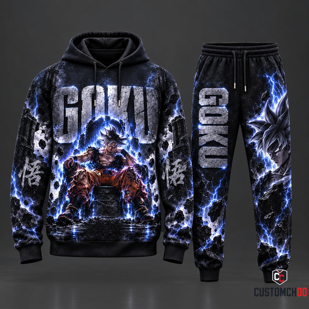 Son Goku Transformation Fan Set — Dragon Ball Hoodie & Sweatpants
