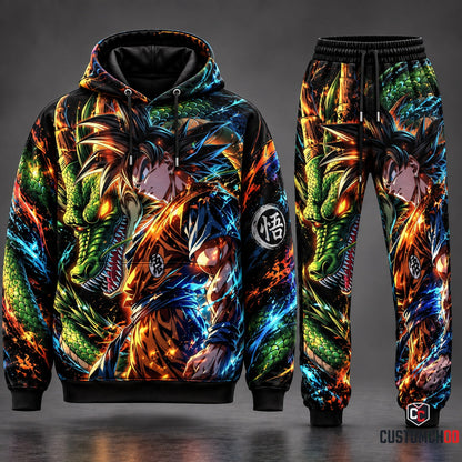 Son Goku Transformation Fan Set — Dragon Ball Hoodie & Sweatpants