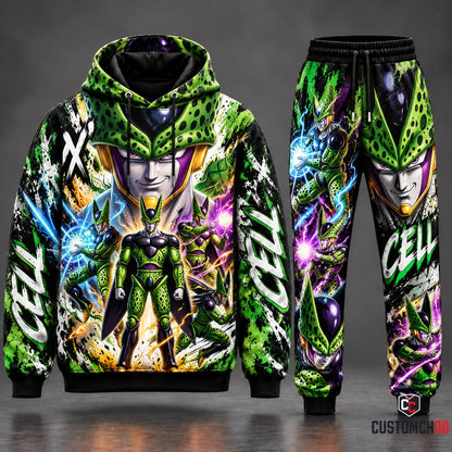Cell Transformation Fan Set — Dragon Ball Hoodie & Sweatpants