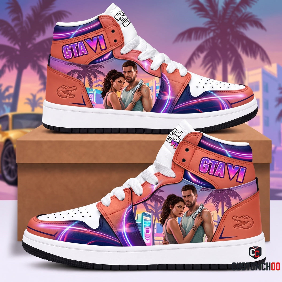 Limited Edition GTA 6 Fan Shoes — GTA 6 High Top Sneaker Gift