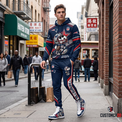 NFL Dog Football Fan Hoodie & Sweatpants & High Sneakers | All 32 Teams Available