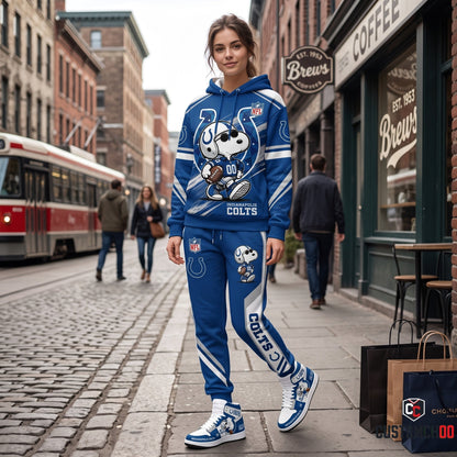 NFL Dog Football Fan Hoodie & Sweatpants & High Sneakers | All 32 Teams Available