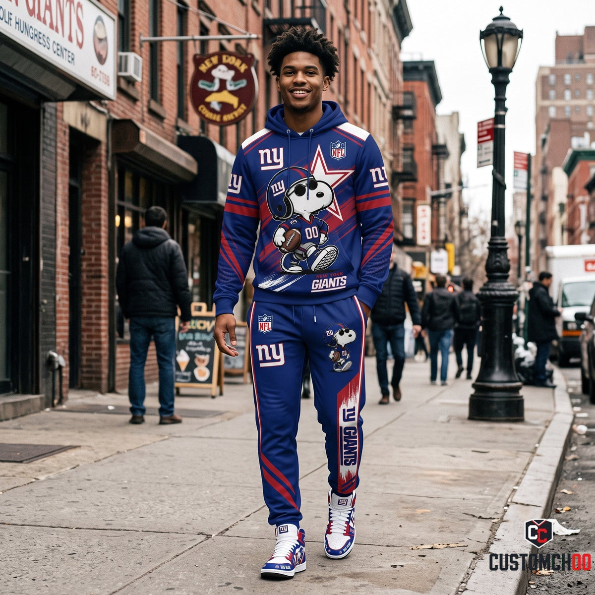 NFL Dog Football Fan Hoodie & Sweatpants & High Sneakers | All 32 Teams Available