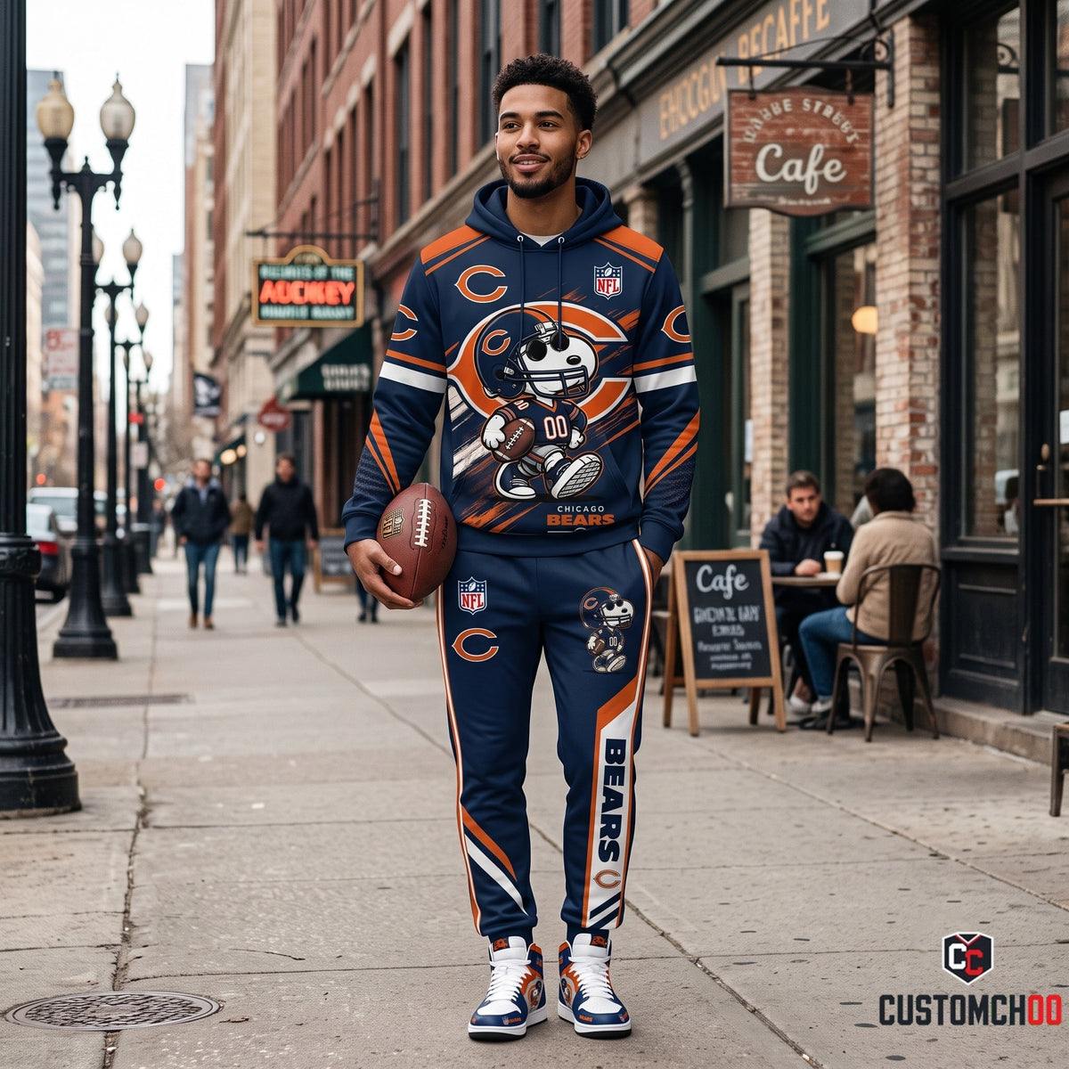 NFL Dog Football Fan Hoodie & Sweatpants & High Sneakers | All 32 Teams Available