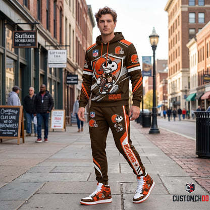 NFL Dog Football Fan Hoodie & Sweatpants & High Sneakers | All 32 Teams Available