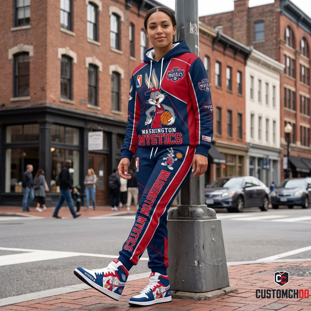 Women’s Basketball Fan Combo Set — Hoodie & Sweatpants and High Sneakers | All 15 WNBA Teams Available