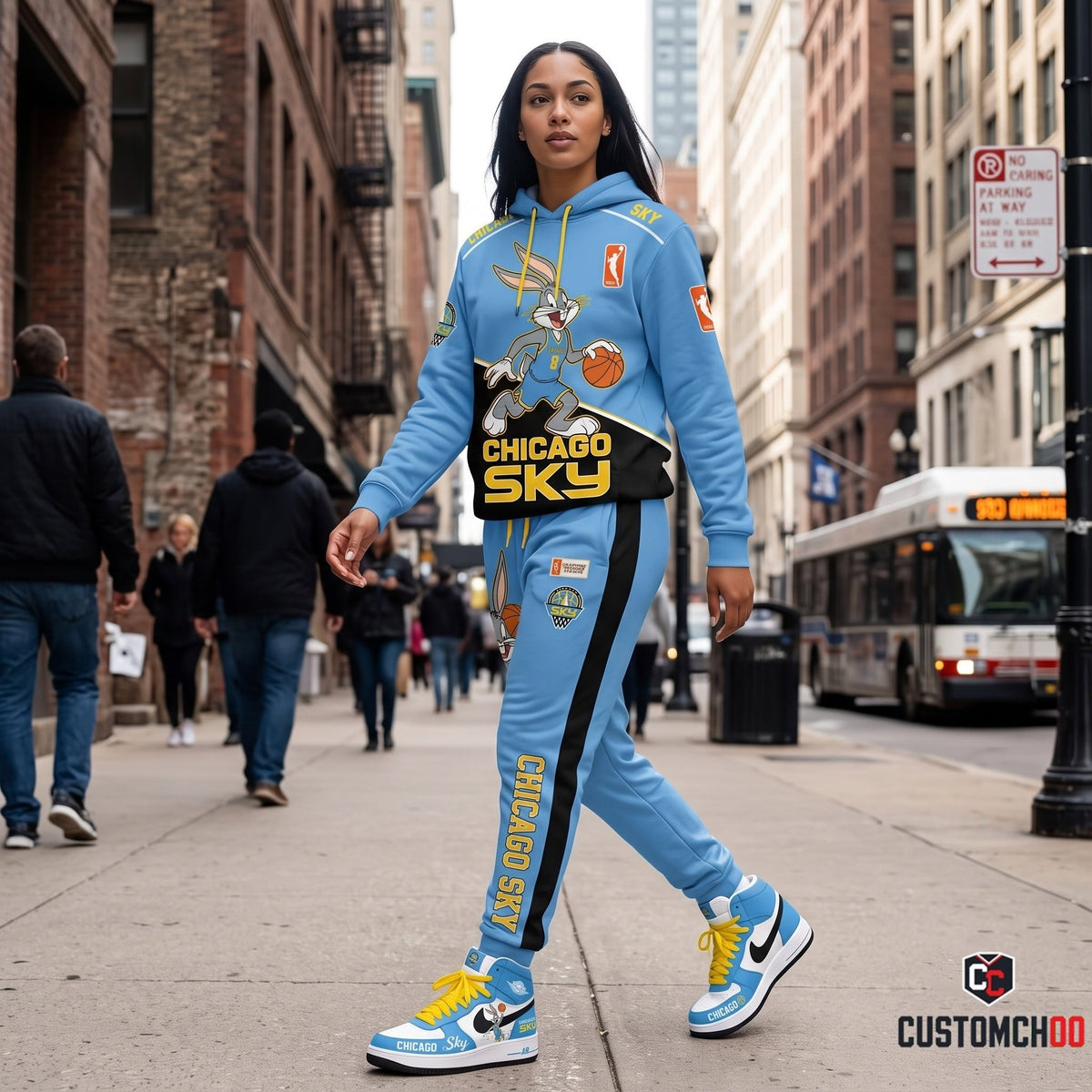 Women’s Basketball Fan Combo Set — Hoodie & Sweatpants and High Sneakers | All 15 WNBA Teams Available