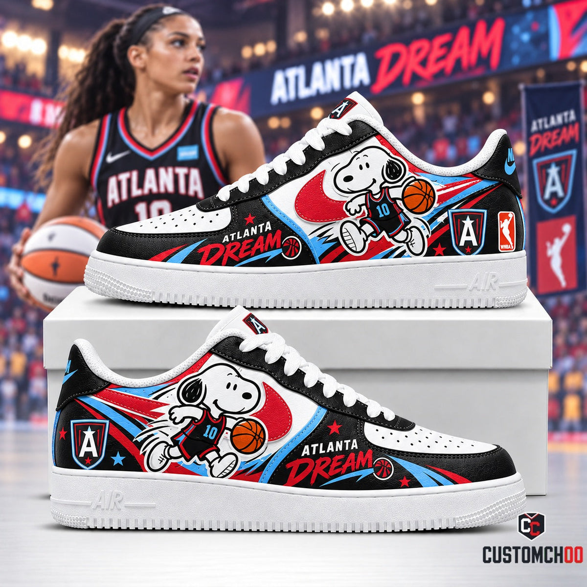 Beagle Dog - Women’s Basketball Fan Sneakers | All 15 WNBA Teams Available -Ver2
