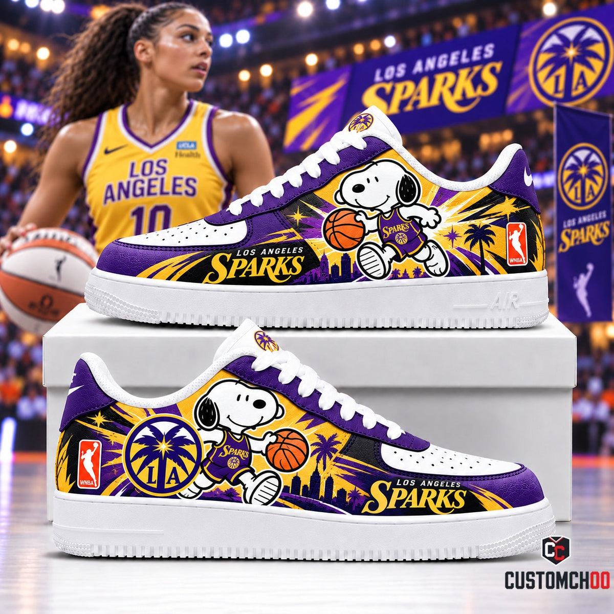 Beagle Dog - Women’s Basketball Fan Sneakers | All 15 WNBA Teams Available -Ver2