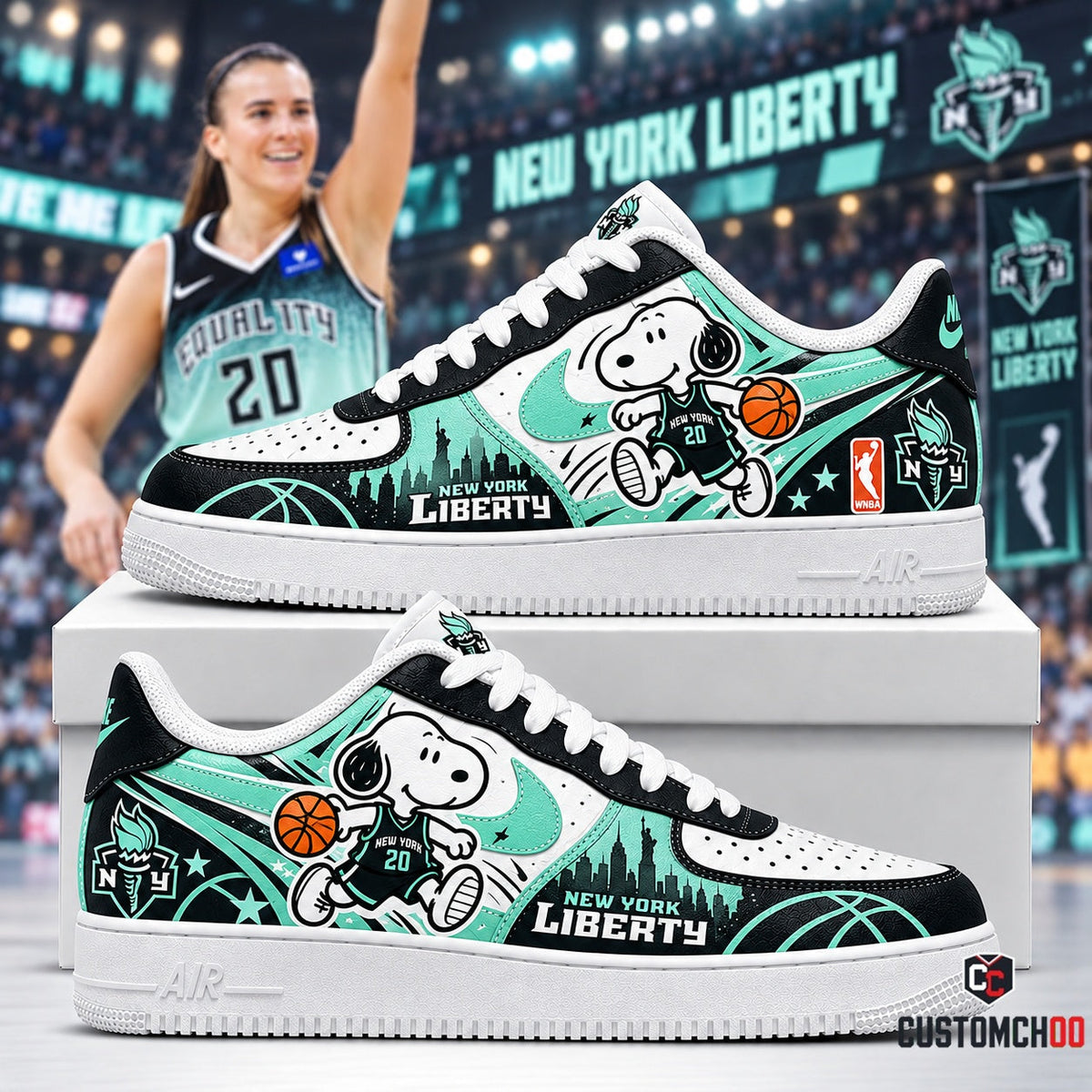 Beagle Dog - Women’s Basketball Fan Sneakers | All 15 WNBA Teams Available -Ver2