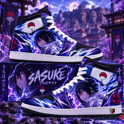 Uchiha Sasuke High Top Sneakers — Naruto Inspired Fan Shoes