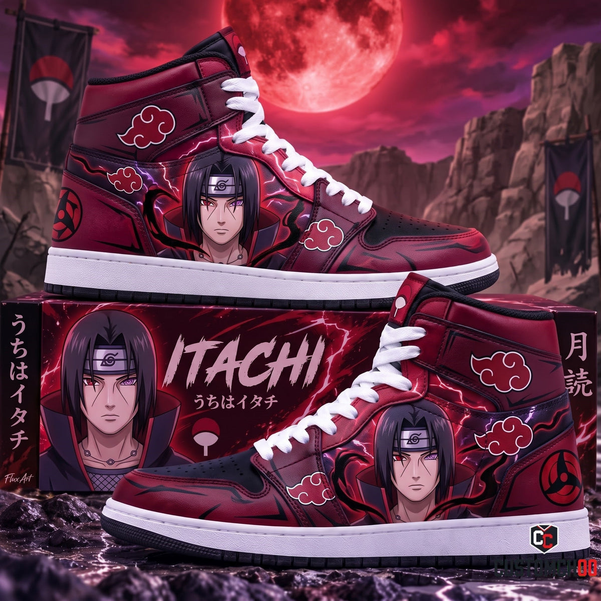 Uchiha Itachi High Top Sneakers — Naruto Inspired Fan Shoes