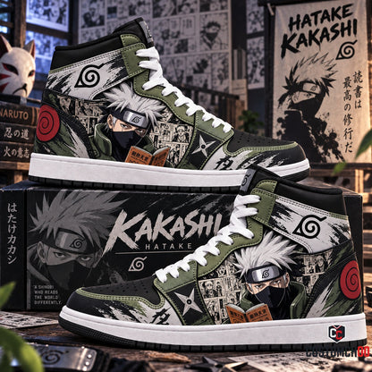 Hatake Kakashi High Top Sneakers — Naruto Inspired Fan Shoes