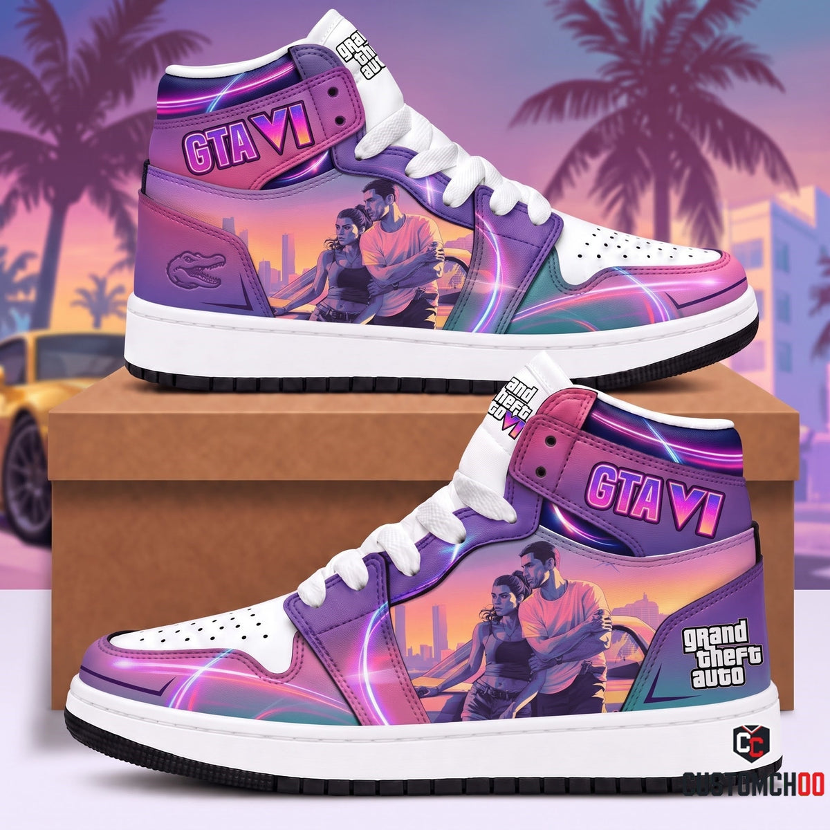 Limited Edition GTA 6 Fan Shoes — GTA 6 High Top Sneaker Gift