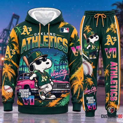 Limited Edition MLB Sport Fan Set x GTA VI x Snoopy — Hoodie & Sweatpants Set | All 30 Teams Available