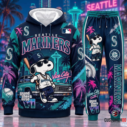 Limited Edition MLB Sport Fan Set x GTA VI x Snoopy — Hoodie & Sweatpants Set | All 30 Teams Available