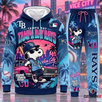 Limited Edition MLB Sport Fan Set x GTA VI x Snoopy — Hoodie & Sweatpants Set | All 30 Teams Available