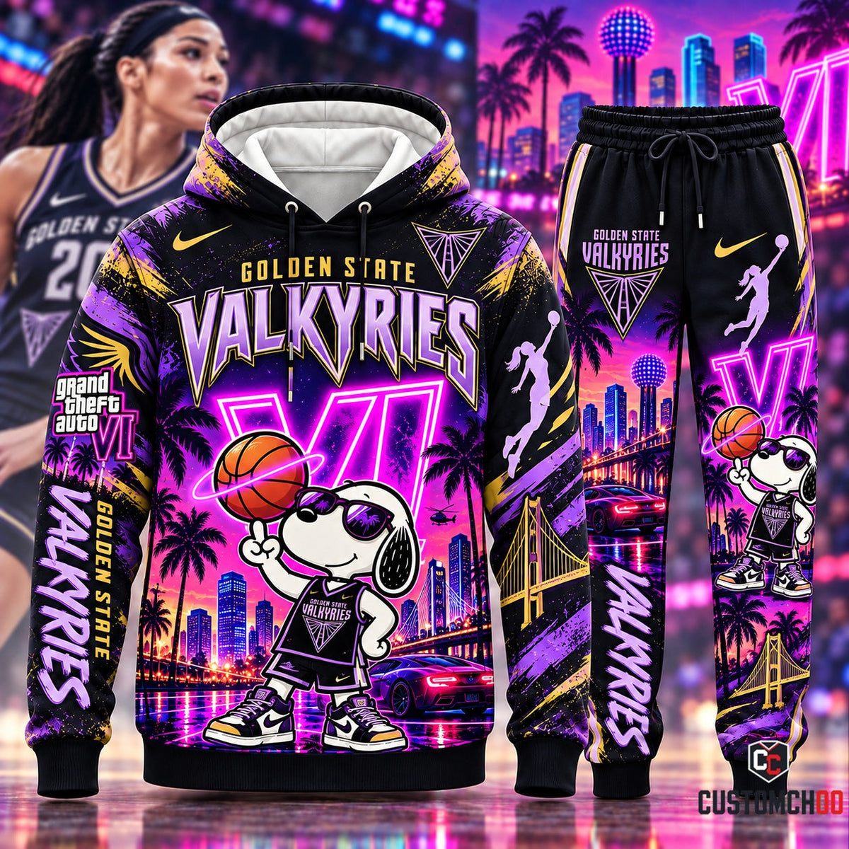 Beagle Dog x GTA VI - Women’s Basketball Fan Set — Hoodie & Sweatpants | All 15 Teams Available