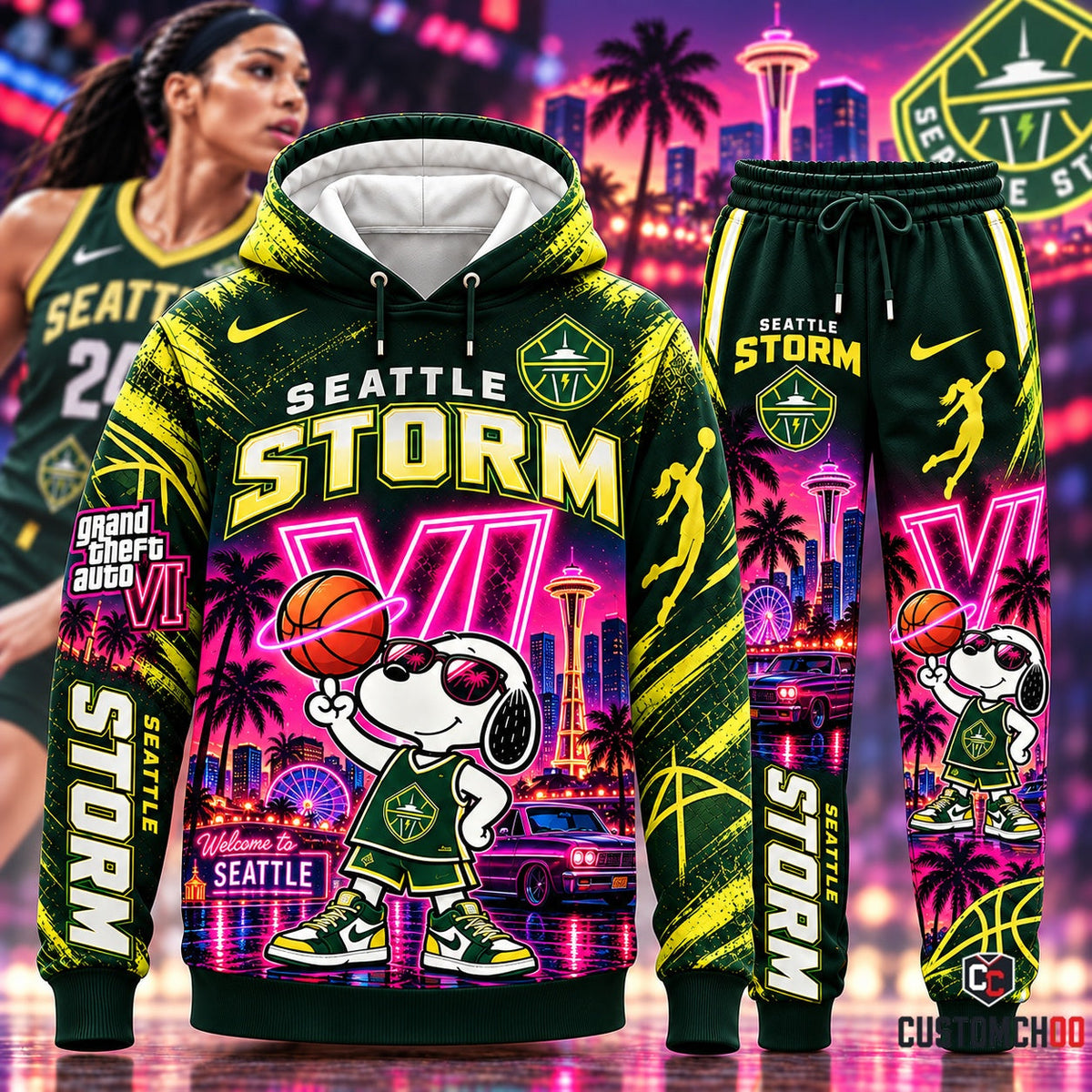 Beagle Dog x GTA VI - Women’s Basketball Fan Set — Hoodie & Sweatpants | All 15 Teams Available