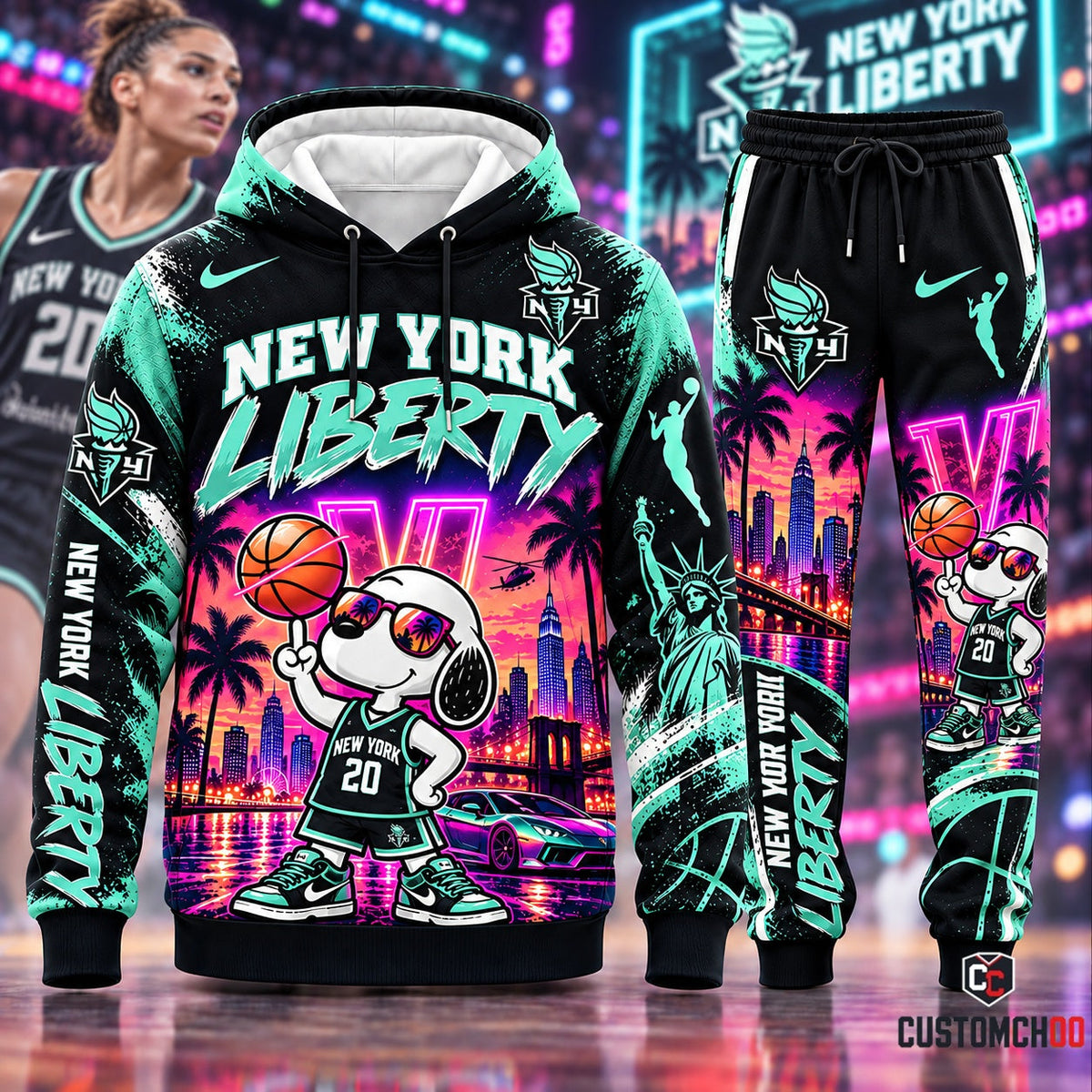 Beagle Dog x GTA VI - Women’s Basketball Fan Set — Hoodie & Sweatpants | All 15 Teams Available