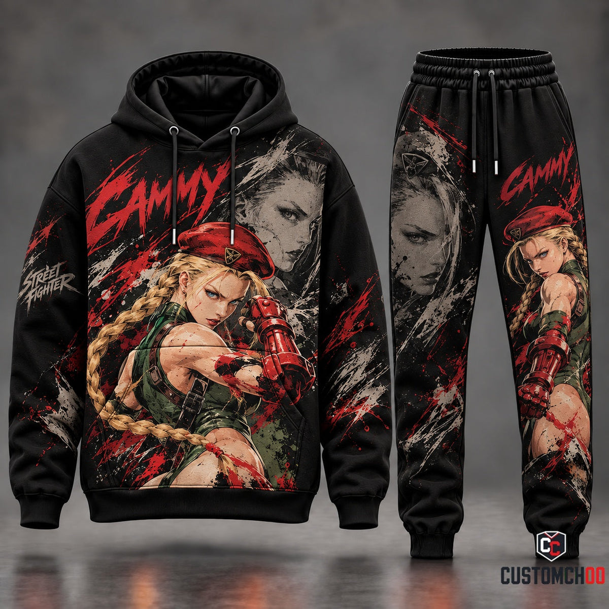 Game Street Fighter Transformation Fan Set — Street Fighter Hoodie & Sweatpants