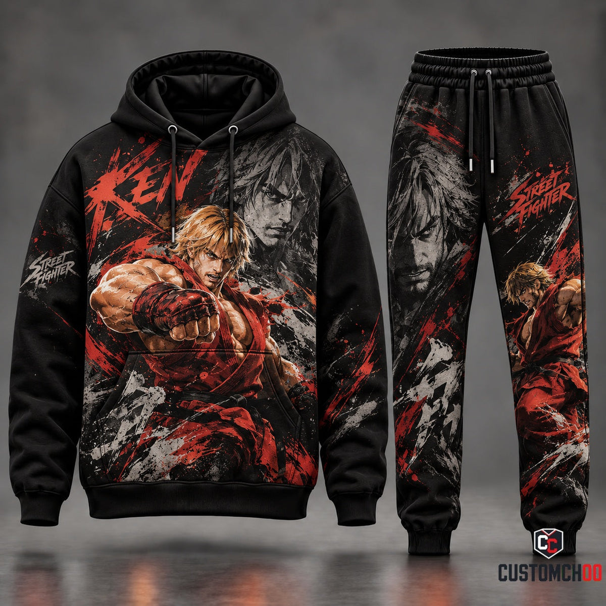 Game Street Fighter Transformation Fan Set — Street Fighter Hoodie & Sweatpants