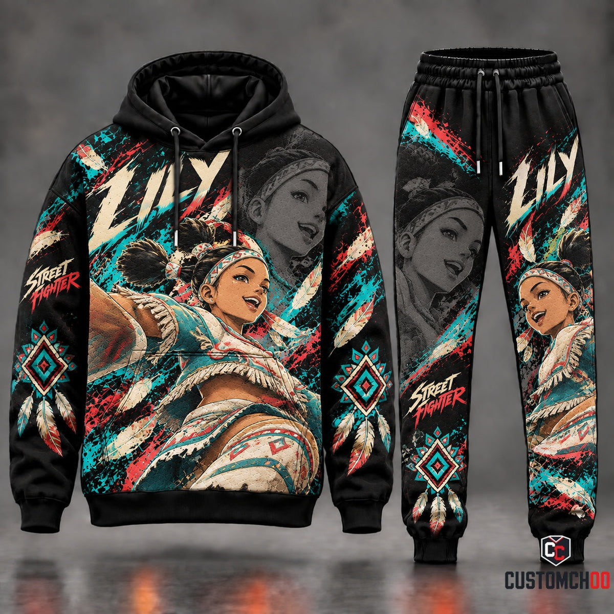 Game Street Fighter Transformation Fan Set — Street Fighter Hoodie & Sweatpants
