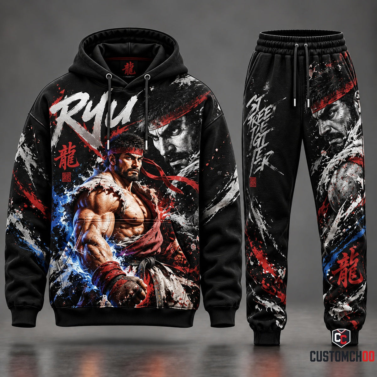 Game Street Fighter Transformation Fan Set — Street Fighter Hoodie & Sweatpants
