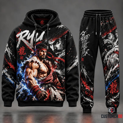 Game Street Fighter Transformation Fan Set — Street Fighter Hoodie & Sweatpants
