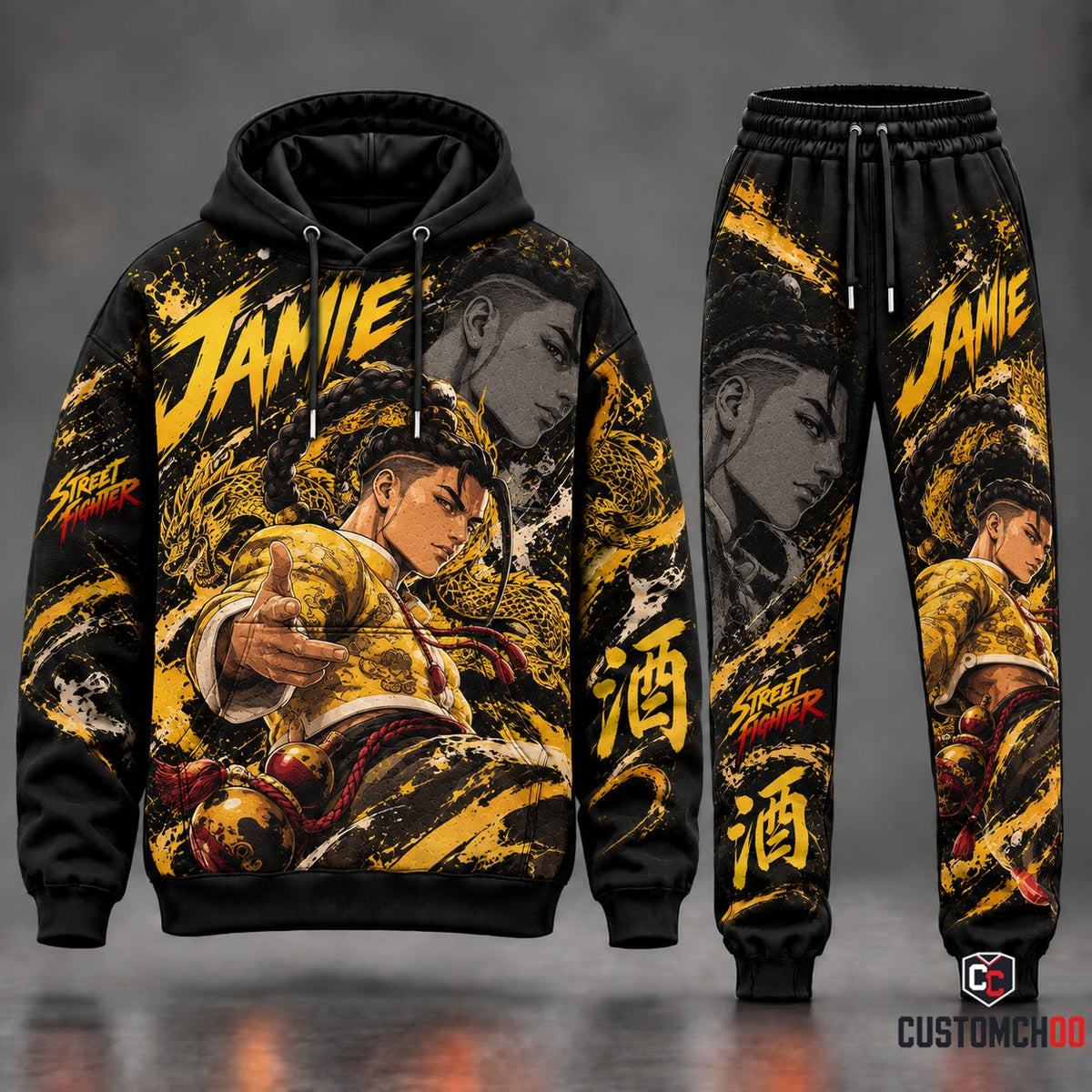 Game Street Fighter Transformation Fan Set — Street Fighter Hoodie & Sweatpants