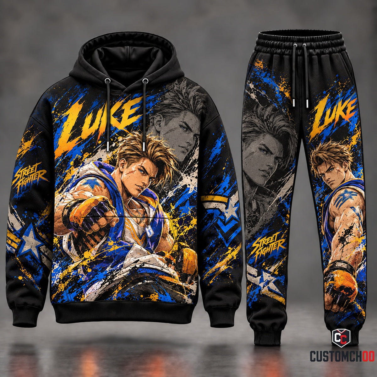 Game Street Fighter Transformation Fan Set — Street Fighter Hoodie & Sweatpants