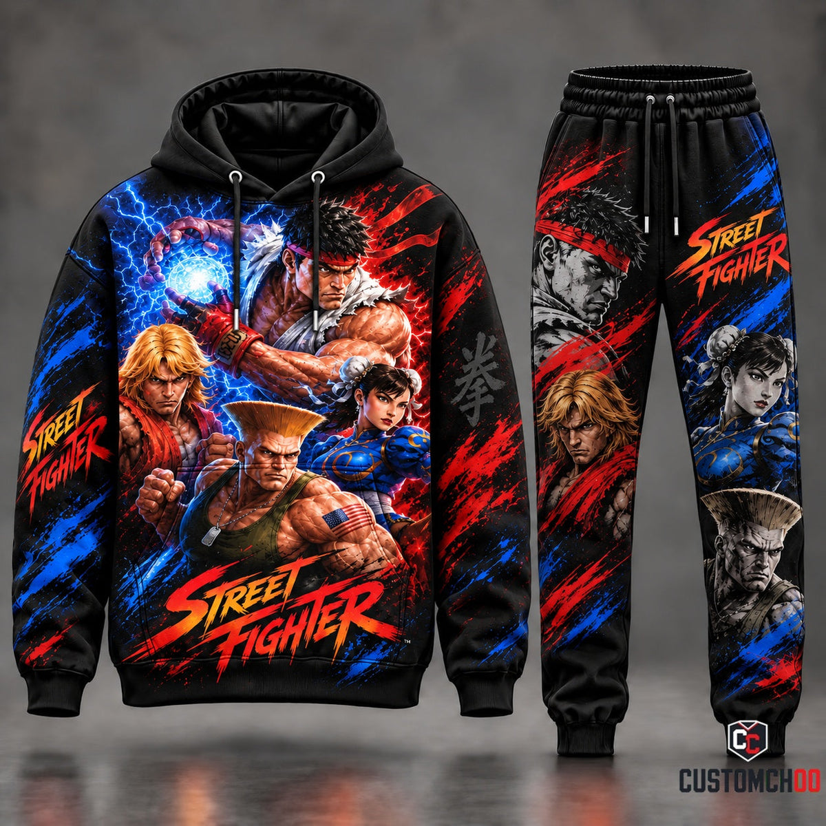 Squad Street Fighter Transformation Fan Set — Street Fighter Hoodie & Sweatpants