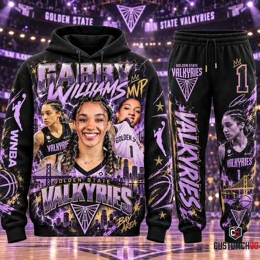 MVP Golden State Valkyries Women’s Basketball Fan Set — Hoodie & Sweatpants | WNBA Champions