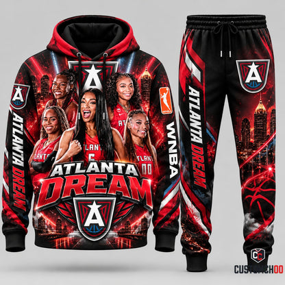 Atlanta Dream Angel Reese hoodie and sweatpants fan set - Style 03