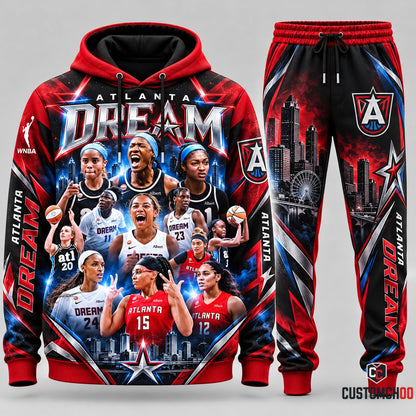 Atlanta Dream Angel Reese hoodie and sweatpants fan set - Style 05