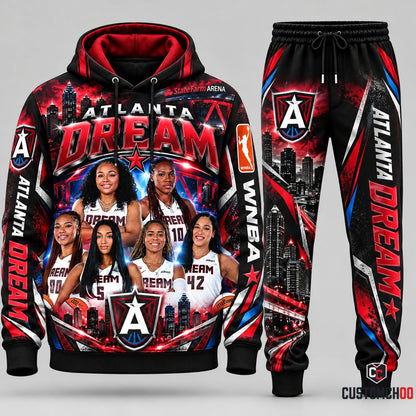 Atlanta Dream Angel Reese hoodie and sweatpants fan set - Style 06