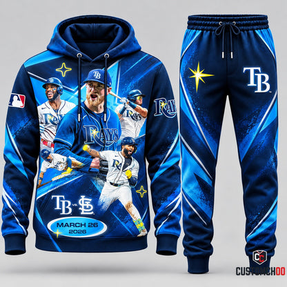 Tampa Bay Rays Baseball hoodie and sweatpants fan set - Style 05