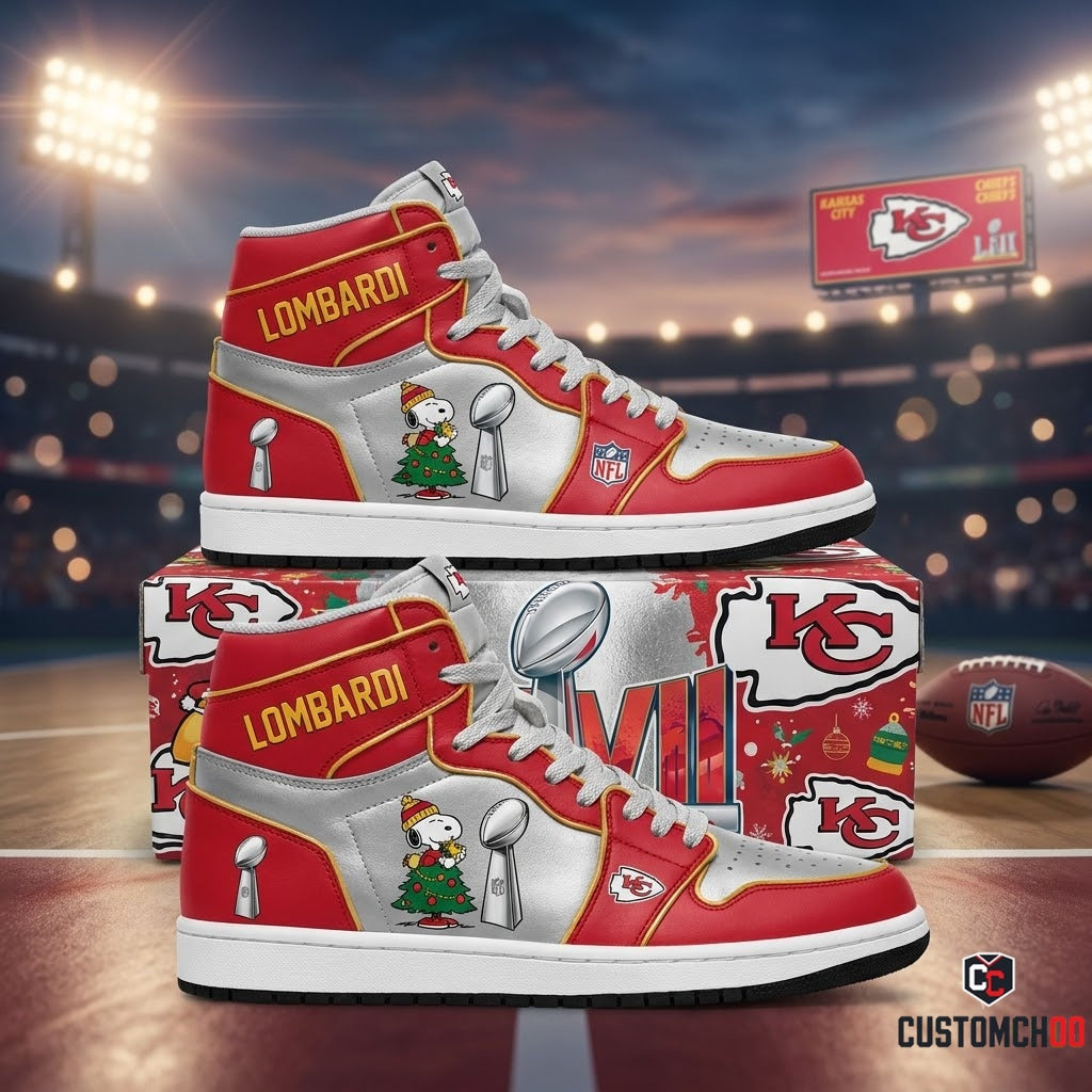 Kansas City Chiefs snoopy-inspired christmas fan sneakers – Lombardi Christmas Tree
