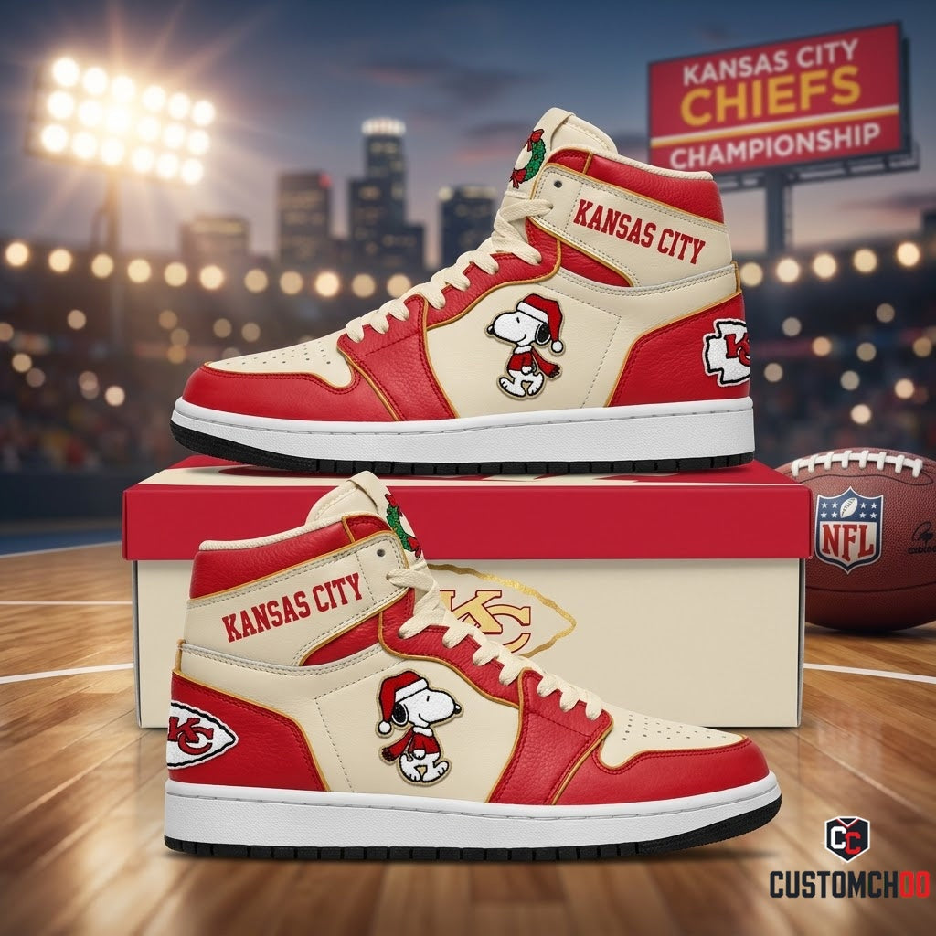 Kansas City Chiefs snoopy-inspired christmas fan sneakers – Varsity Chenille Jacket