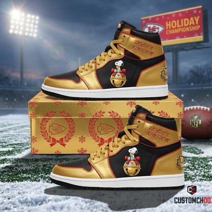Kansas City Chiefs snoopy-inspired holiday fan sneakers – Golden Jingle Bells Kingdom
