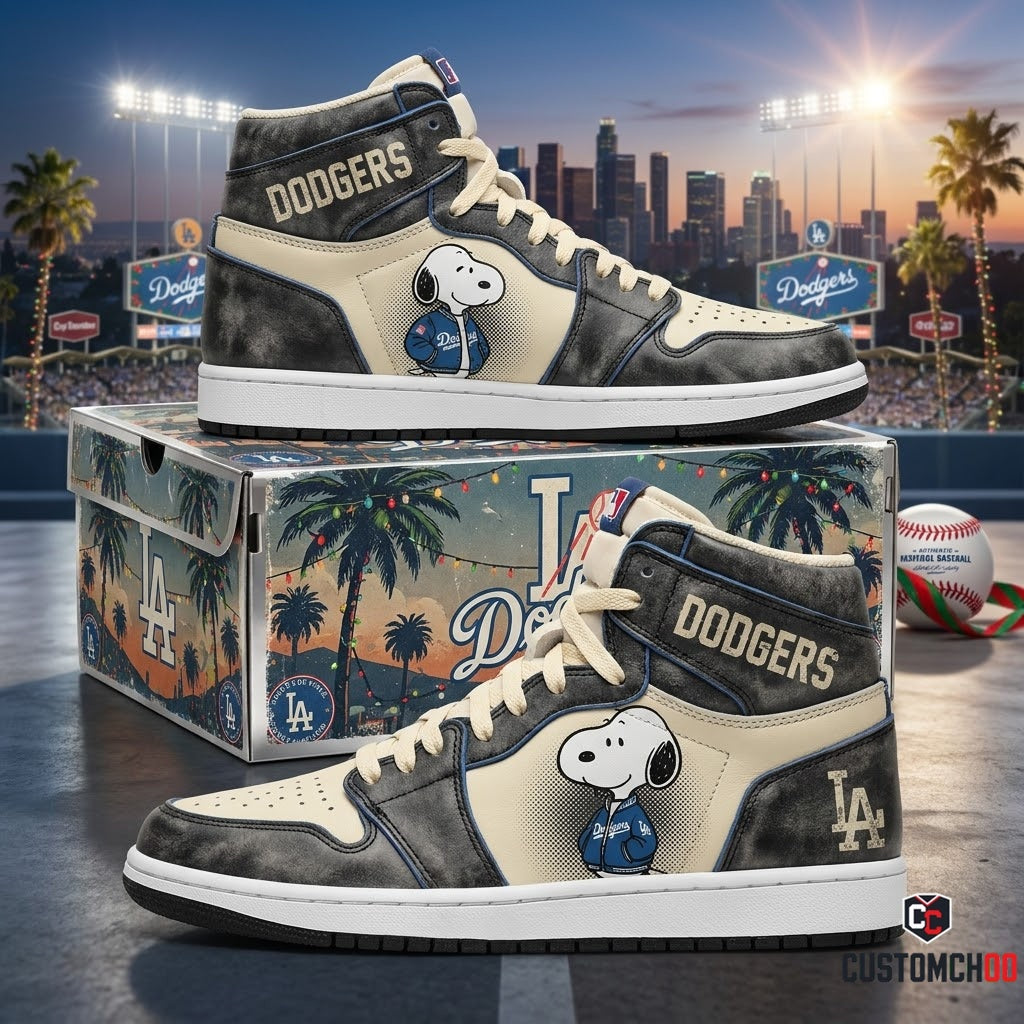 Los Angeles Dodgers snoopy-inspired christmas fan sneakers – Dodgers Snoopy Vintage '90s Bootleg