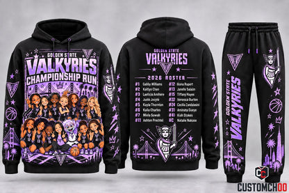 Golden State Valkyries 2026 Finals Championship Run Chibi Roster Tracksuit Set — Style 03