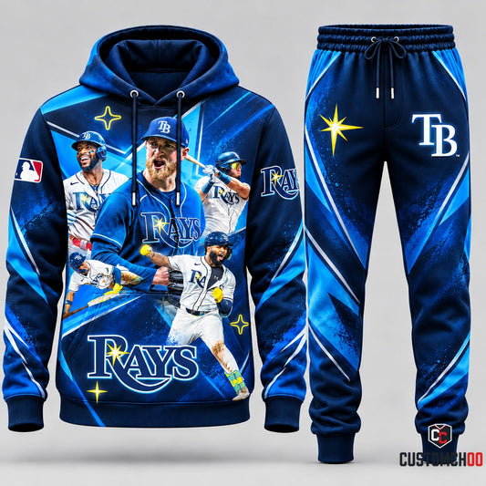 Tampa Bay Rays baseball fan hoodie and sweatpants tracksuit – Style 01 - Tampa Bay Rays Statement Design