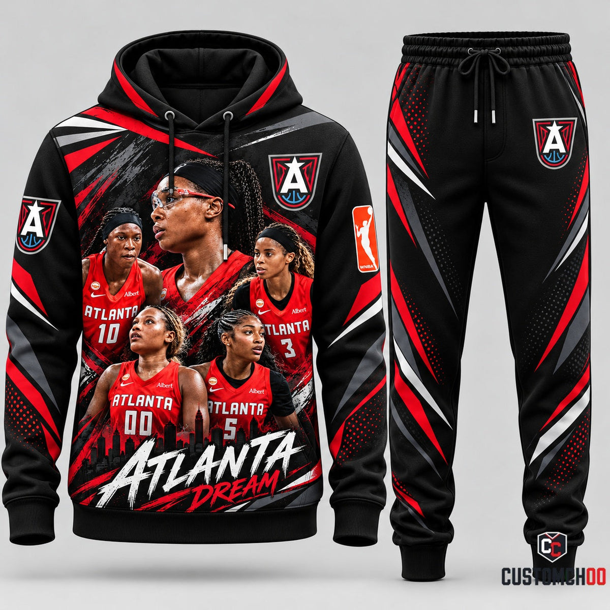 Atlanta Dream 2026 WNBA basketball hoodie and sweatpants tracksuit – Style 01 - Atlanta Dream Design 1