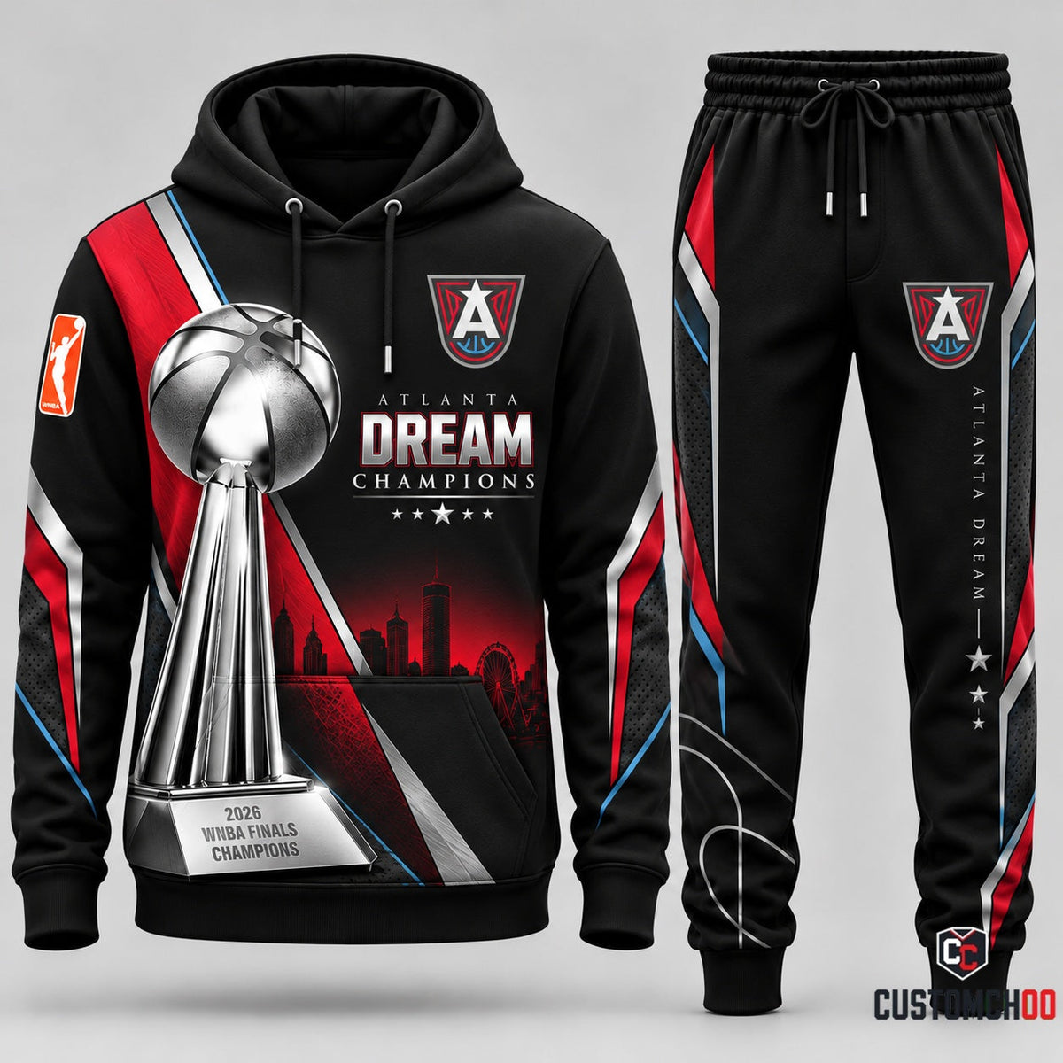 Atlanta Dream 2026 WNBA basketball hoodie and sweatpants tracksuit – Style 03 - Atlanta Dream Design 3